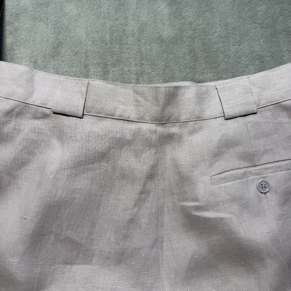Giorgio Sant' Angelo Linen Blend Tan Wide Leg High-Waisted Dress Pants Size 16 - Picture 15 of 15